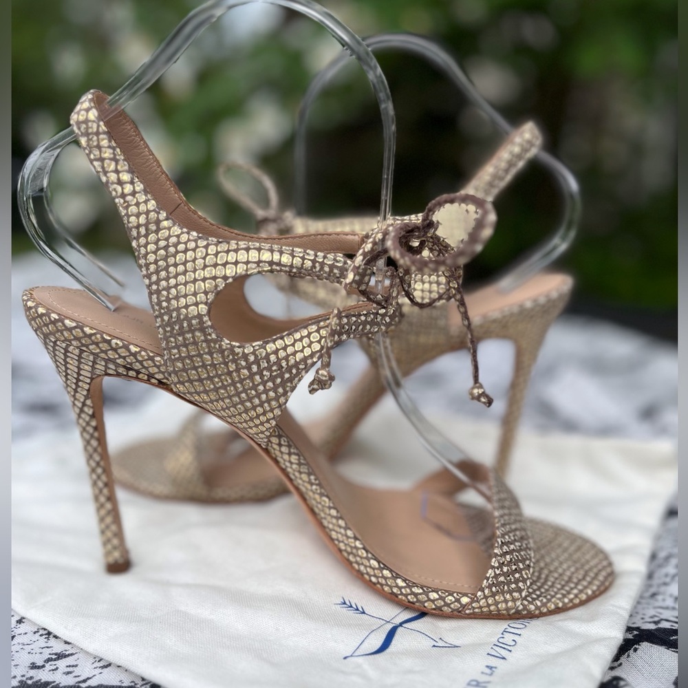 Pour La Victoire Leather Elise Stiletto Sandal